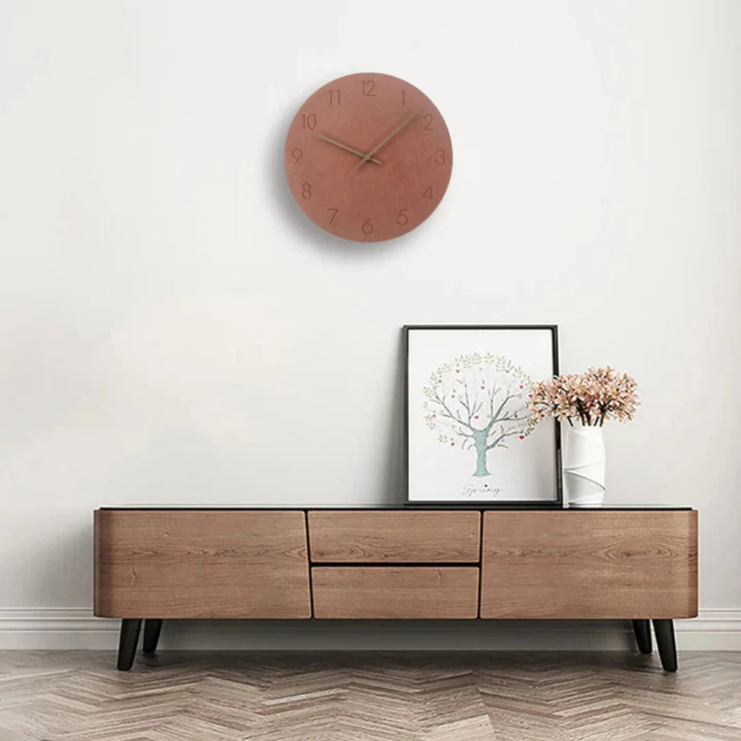 Wall Clock Timber Case Silent Sweep