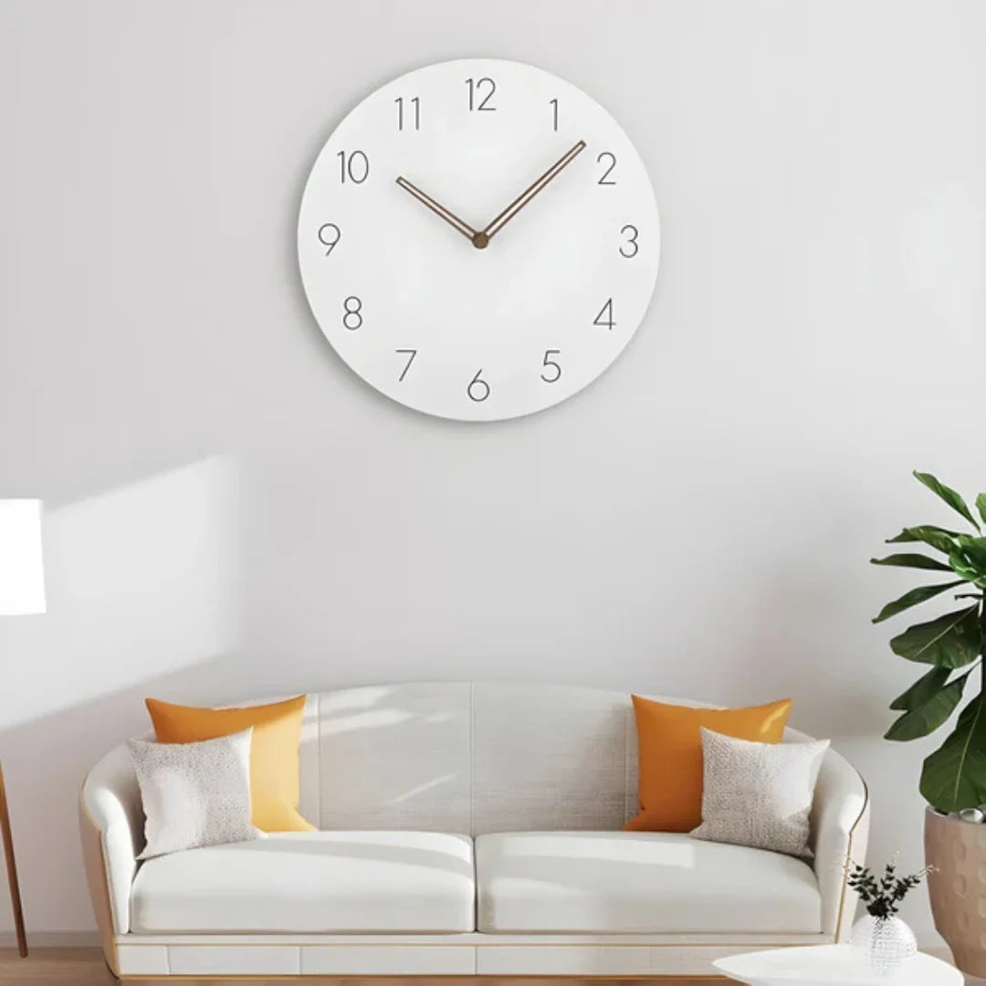 Wall Clock Timber Case Silent Sweep