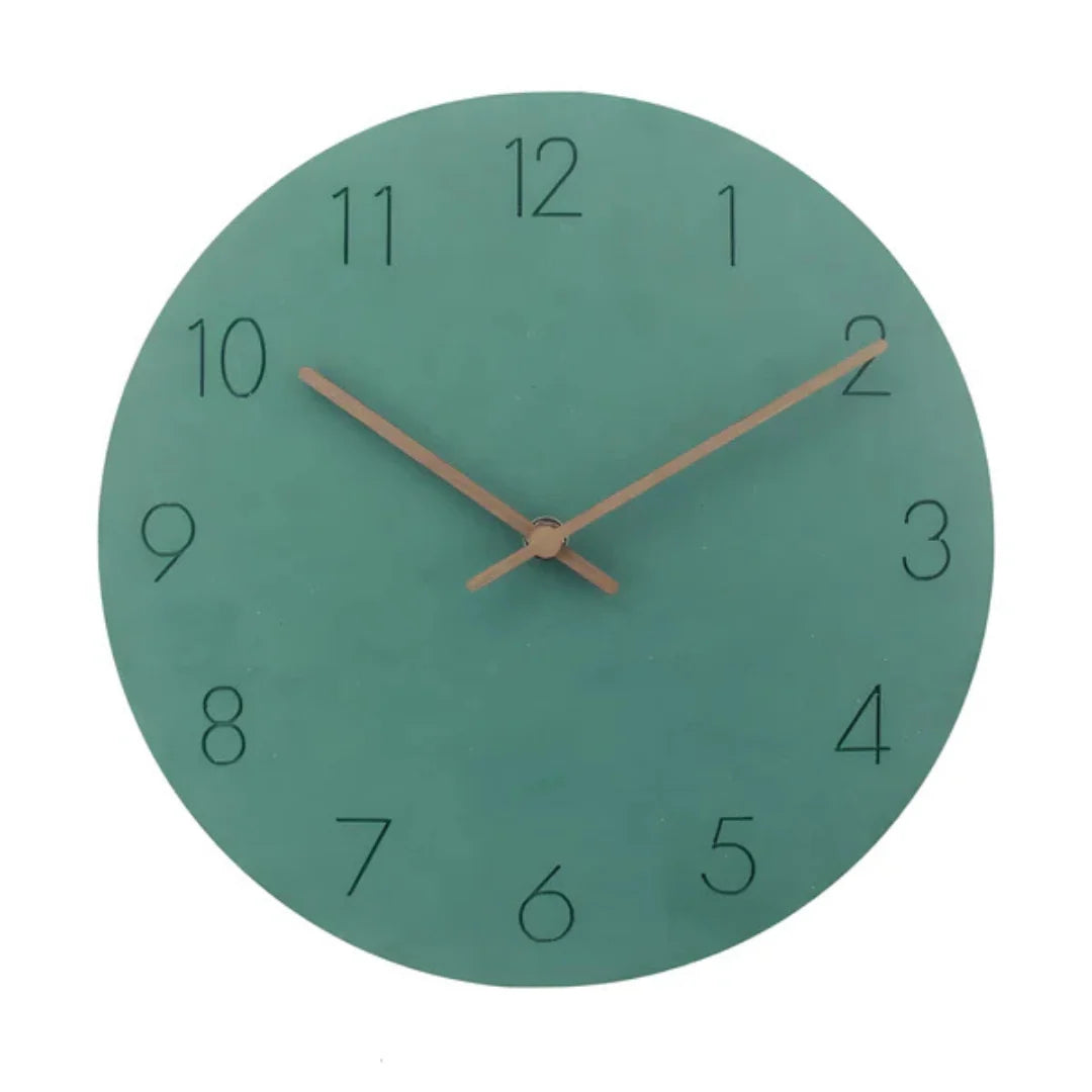 Wall Clock Timber Case Silent Sweep