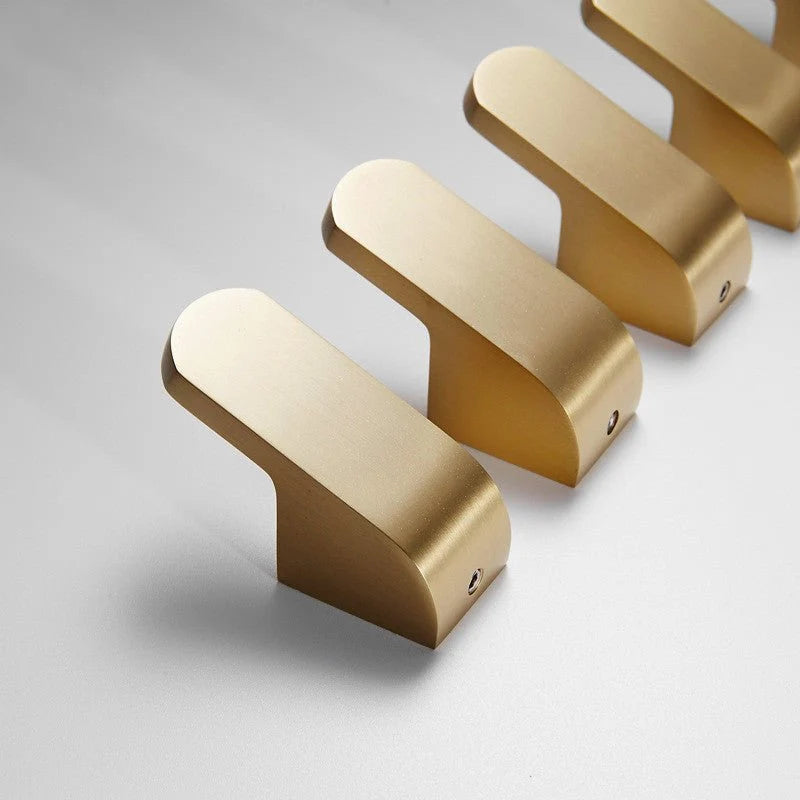 Wall Hook Brass Gold-Finish Space-Saving