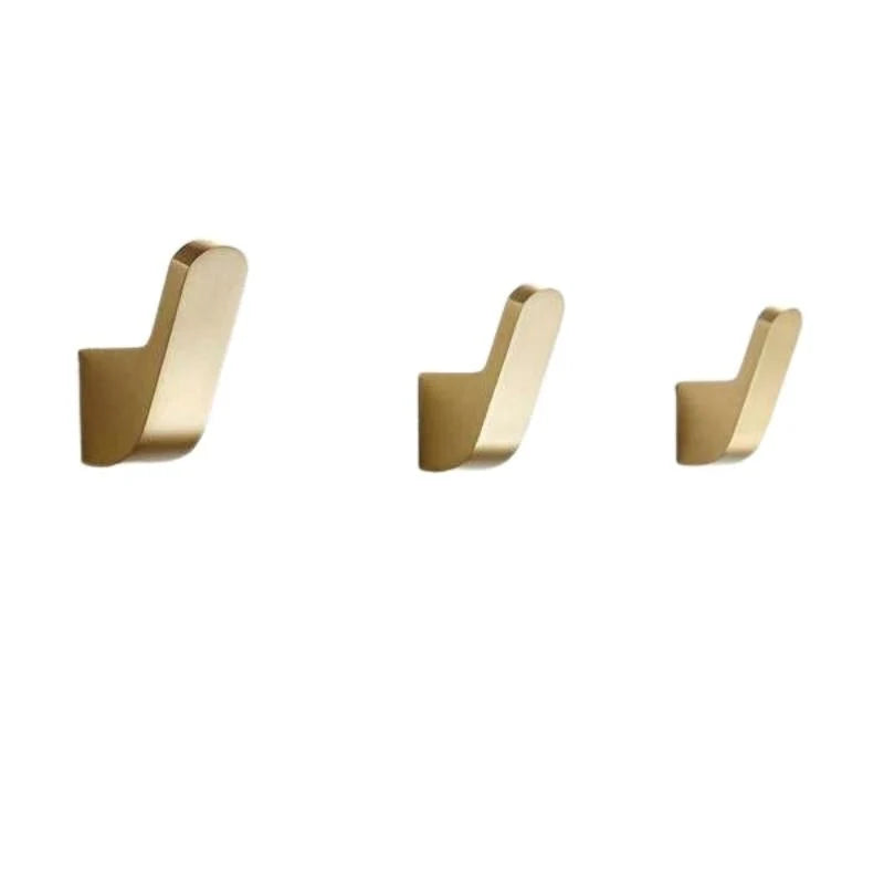 Wall Hook Brass Gold-Finish Space-Saving