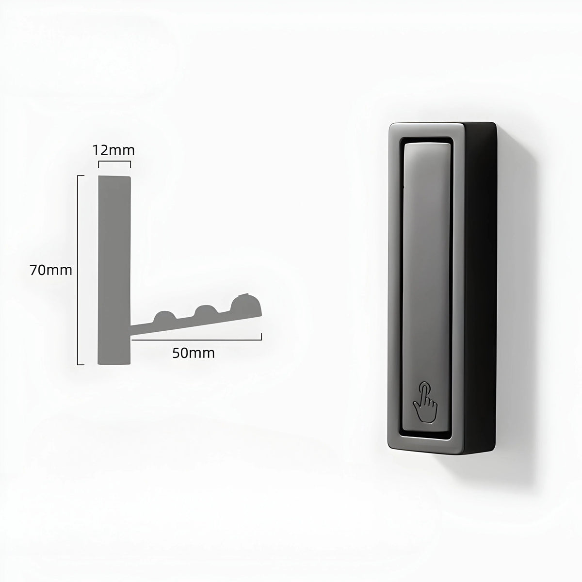 Wall Hook Foldable Aluminum Alloy Adhesive Mount