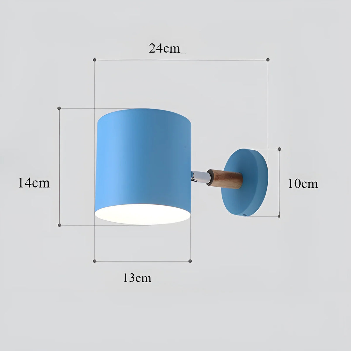 Wall Lamp Adjustable Tilting Head Pastel Shades