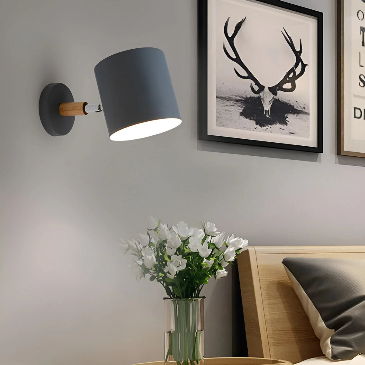 Wall Lamp Adjustable Tilting Head Pastel Shades