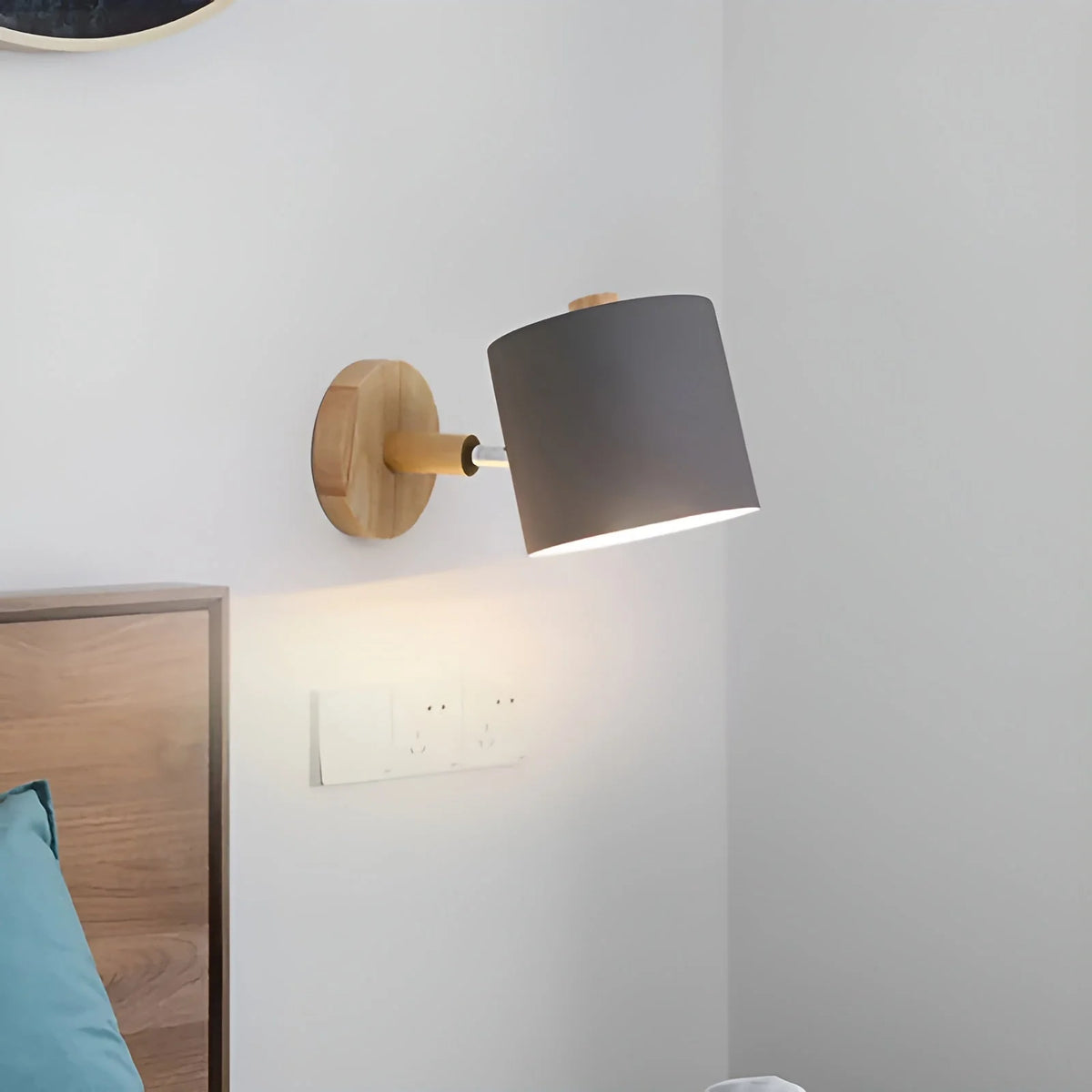 Wall Lamp Adjustable Tilting Head Pastel Shades