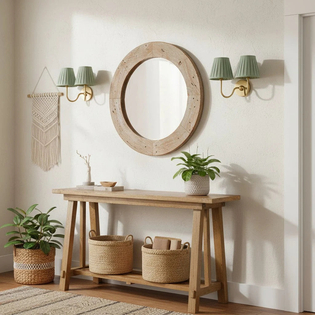 Wall Lamp Dimmable Fabric Shade Hardwired Installation