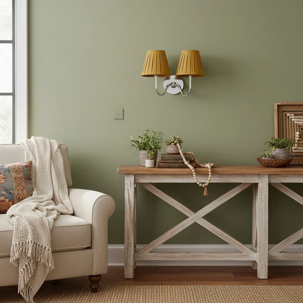 Wall Lamp Dimmable Fabric Shade Hardwired Installation
