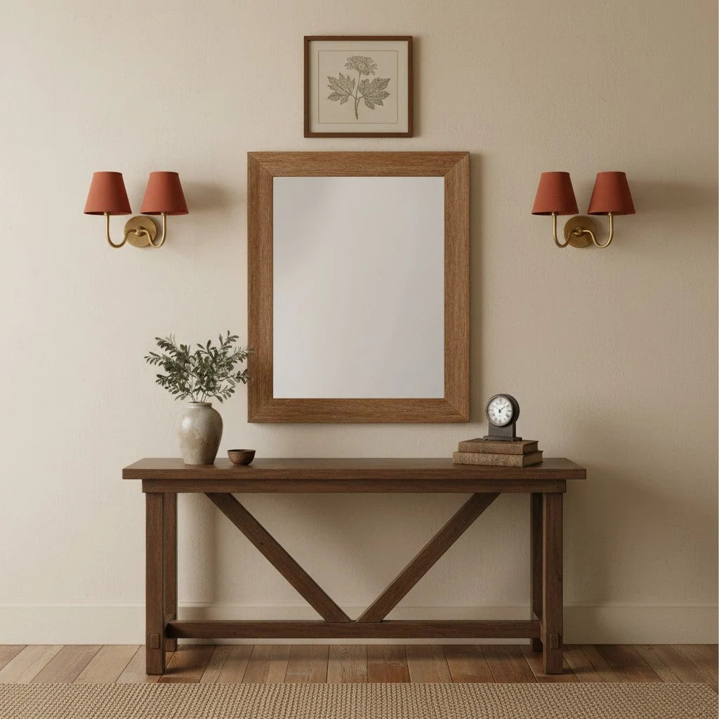 Wall Lamp Dimmable Fabric Shade Hardwired Installation