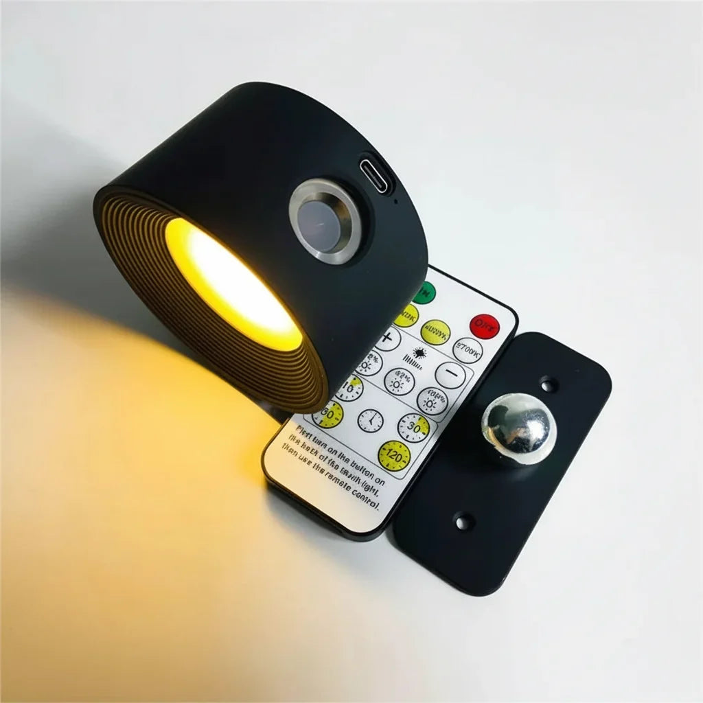 Wall Lamp LED Aimable Rotating Magnetic USB Rechargeable