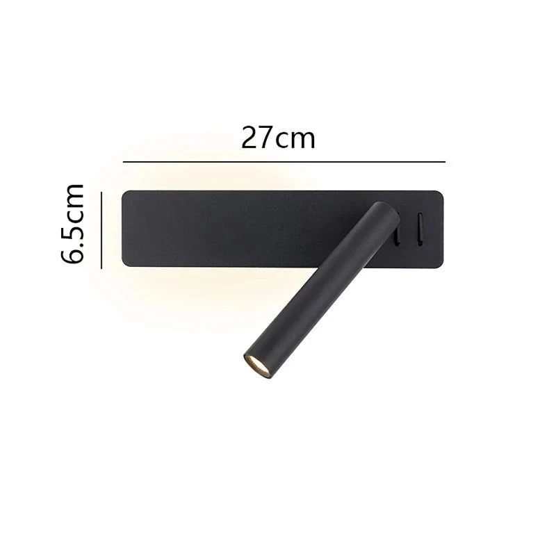 Wall Lamp Rotating Head Adjustable Brightness Warm & Cool LED