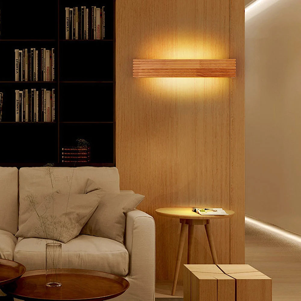 Wall Lamp Solid Timber Recessed Integrated LED