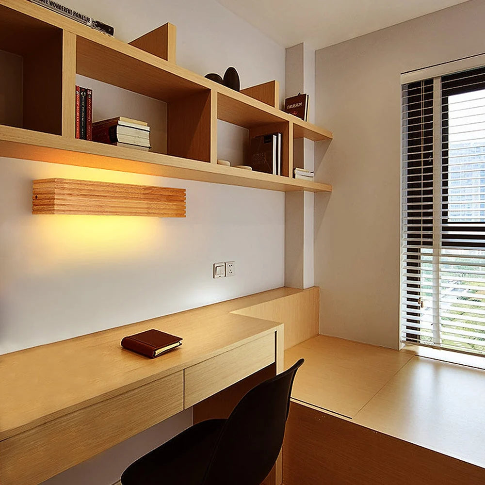 Wall Lamp Solid Timber Recessed Integrated LED