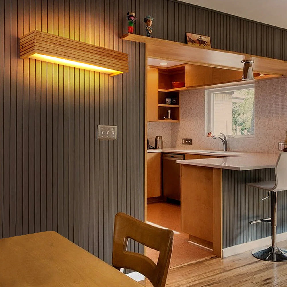 Wall Lamp Solid Timber Recessed Integrated LED