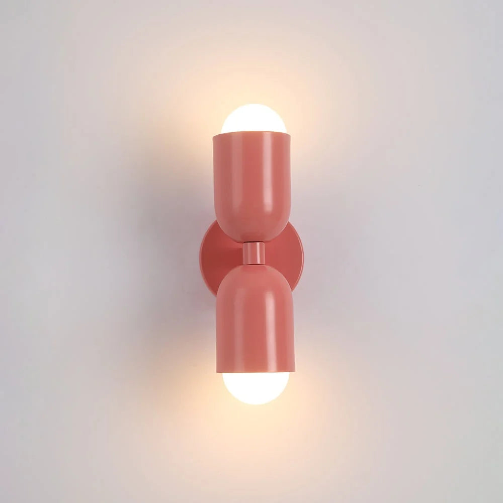 Wall Lamp Twin Up & Down Exposed Bulb