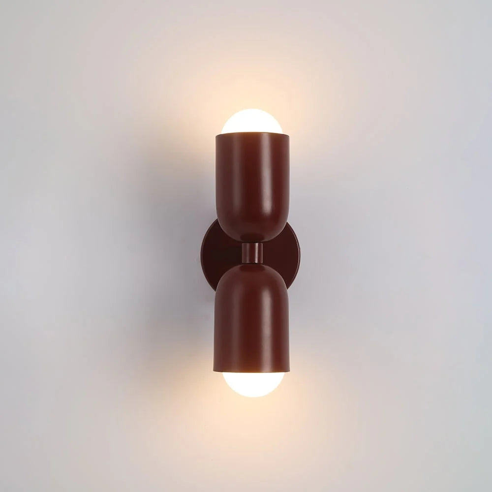 Wall Lamp Twin Up & Down Exposed Bulb