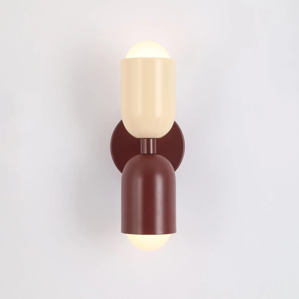 Wall Lamp Twin Up & Down Exposed Bulb