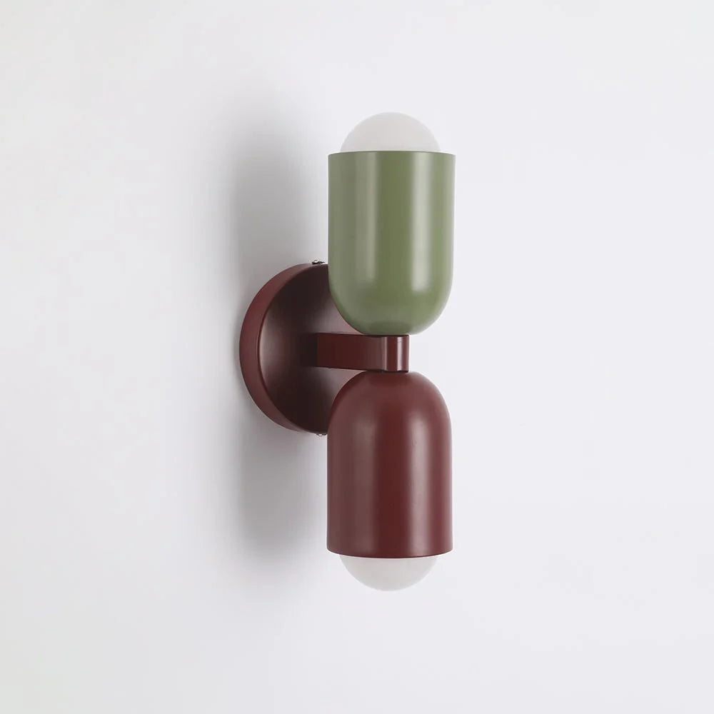 Wall Lamp Twin Up & Down Exposed Bulb
