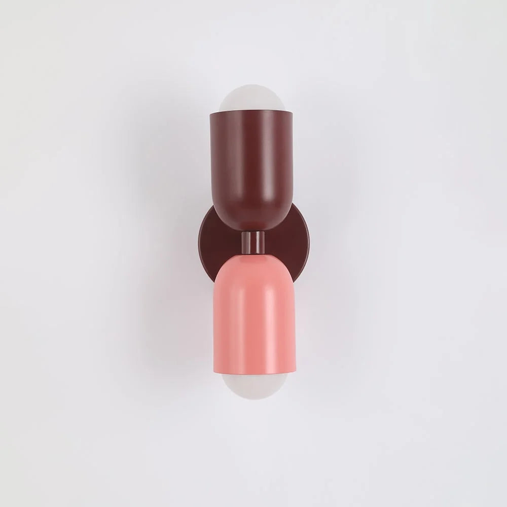 Wall Lamp Twin Up & Down Exposed Bulb