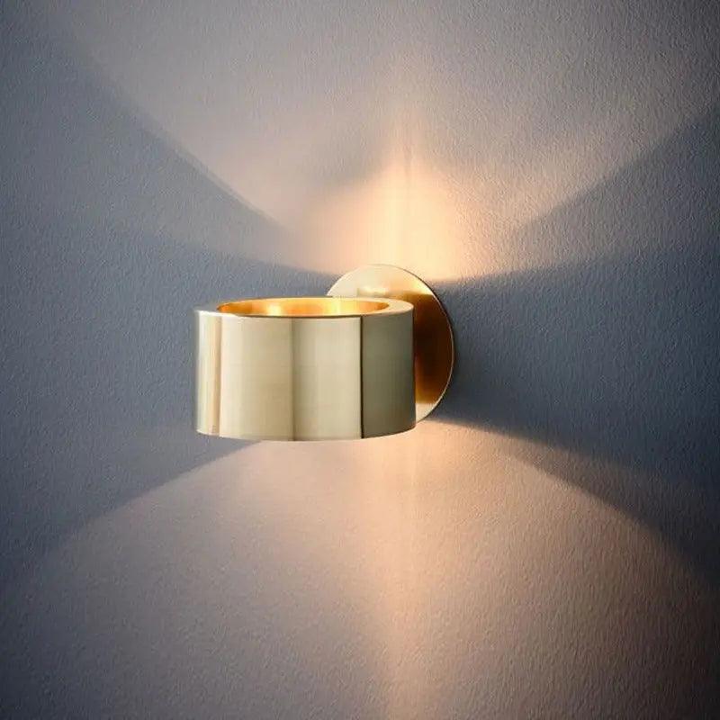 Wall Light Brass Finish Hardwired LED Compatible