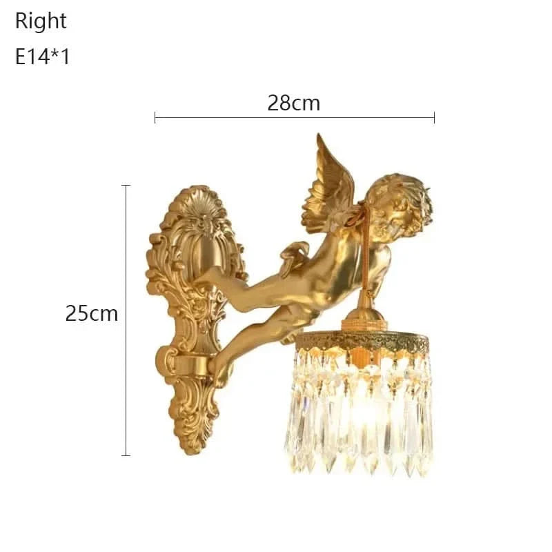 Wall Light Crystal & Copper LED Up-And-Down