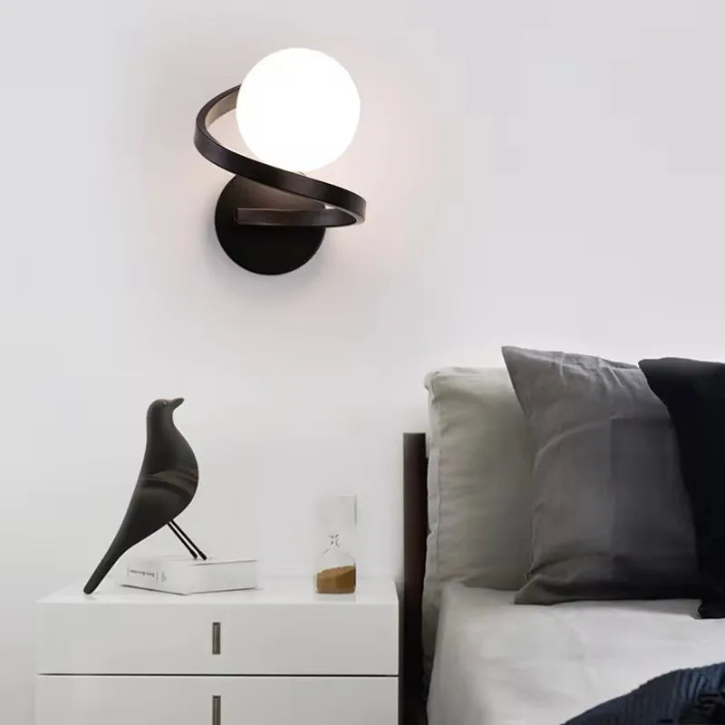 Wall Light Horizontal Twin Globes Integrated LED