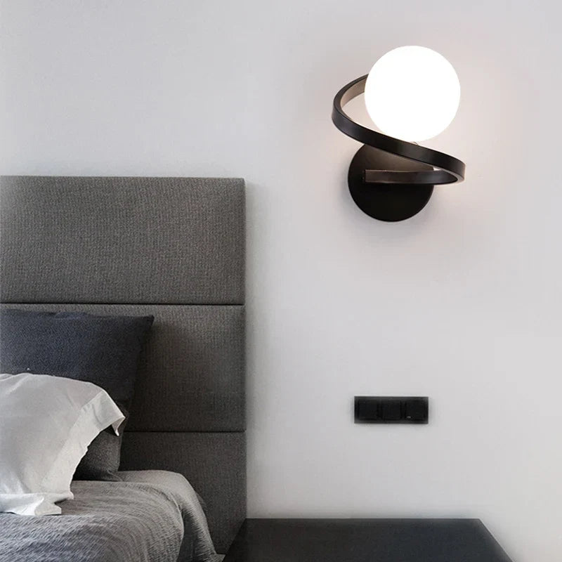 Wall Light Horizontal Twin Globes Integrated LED