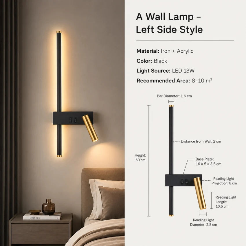 Wall Light Integrated LED Adjustable Spotlight Aluminum