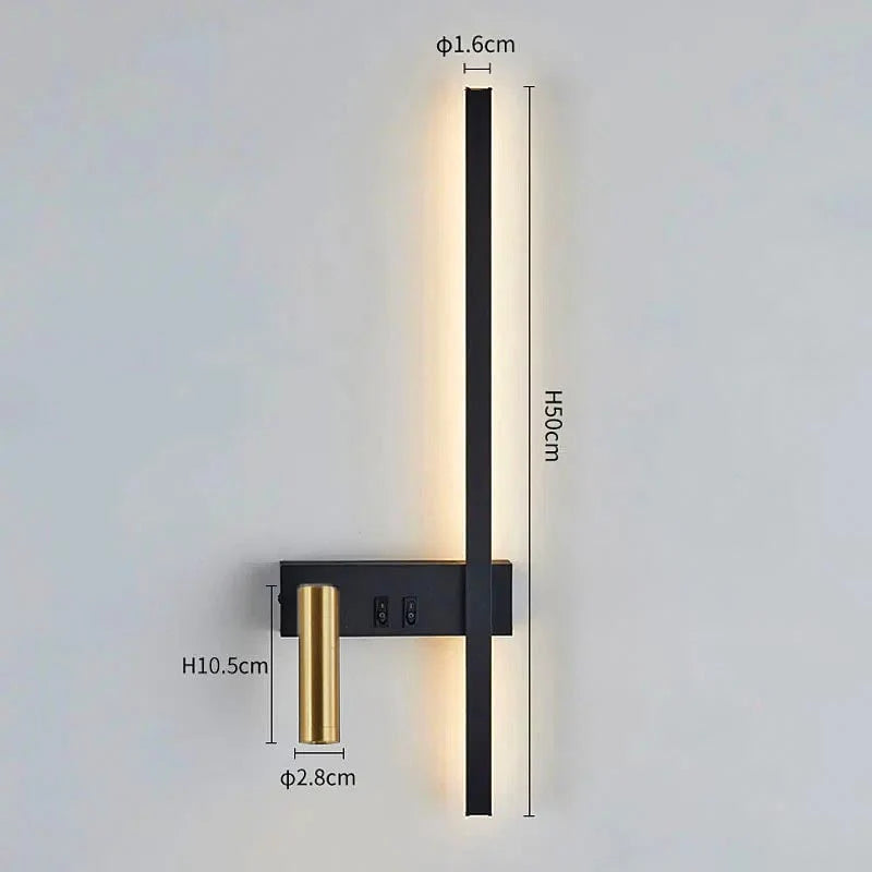 Wall Light Integrated LED Adjustable Spotlight Aluminum