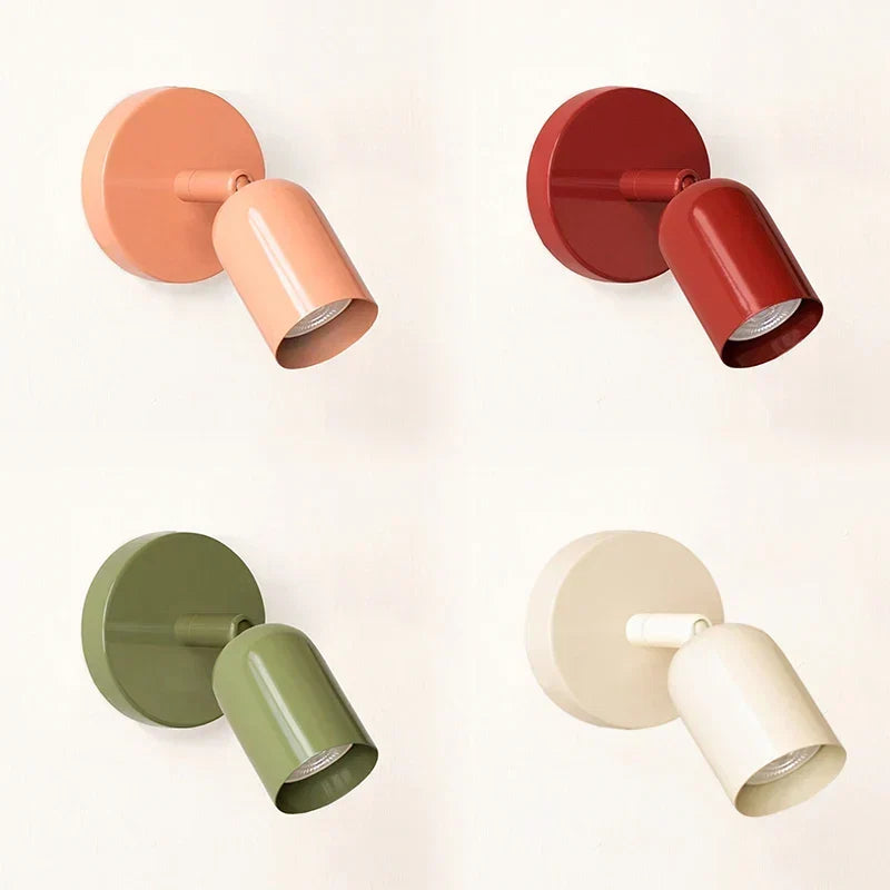 Wall Light Macaron Dome White Interior Short Projection