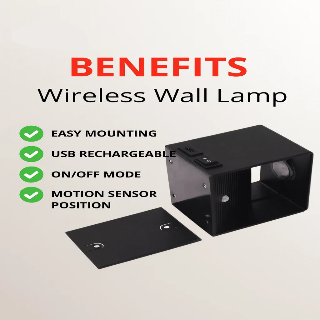 Wall Light Rechargeable LED Adjustable Beam Wireless Install