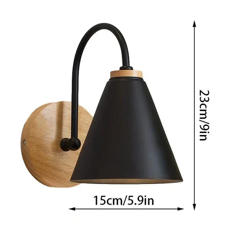 Wall Light Timber Beam & Iron Bracket Even Wall Wash