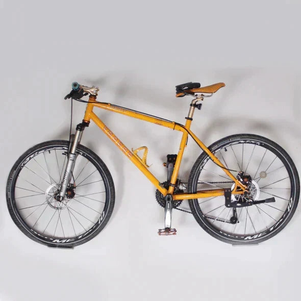 Wall-Mounted Bike Rack Pedal-Mount Space-Saving Coated Steel