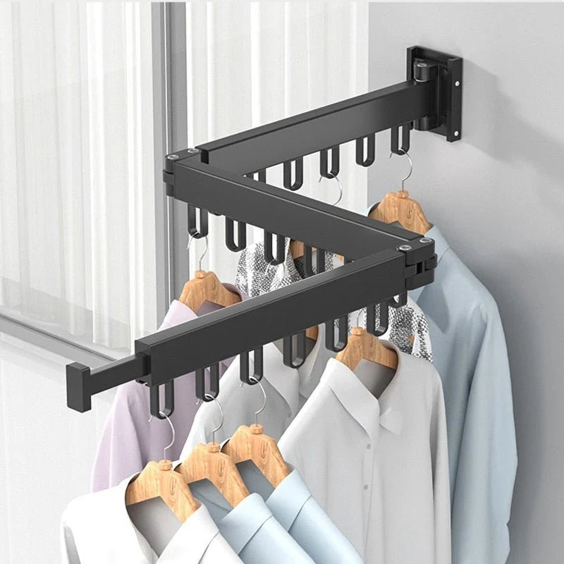 Wall-Mounted Clothes Dryer Retractable Foldable Space-Saving