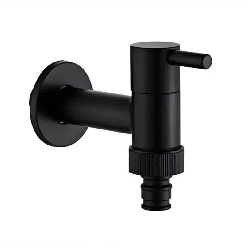 Wall-Mounted Faucet Solid Brass Matte Black G1/2 Connection