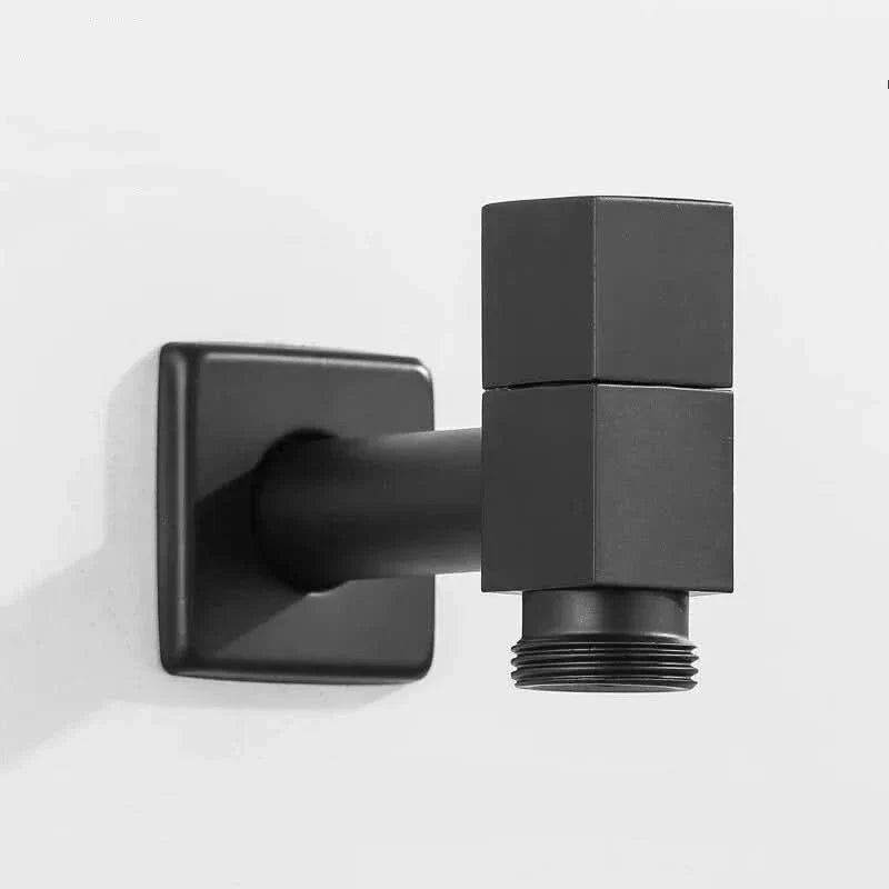 Wall-Mounted Faucet Solid Brass Matte Black Space-Saving
