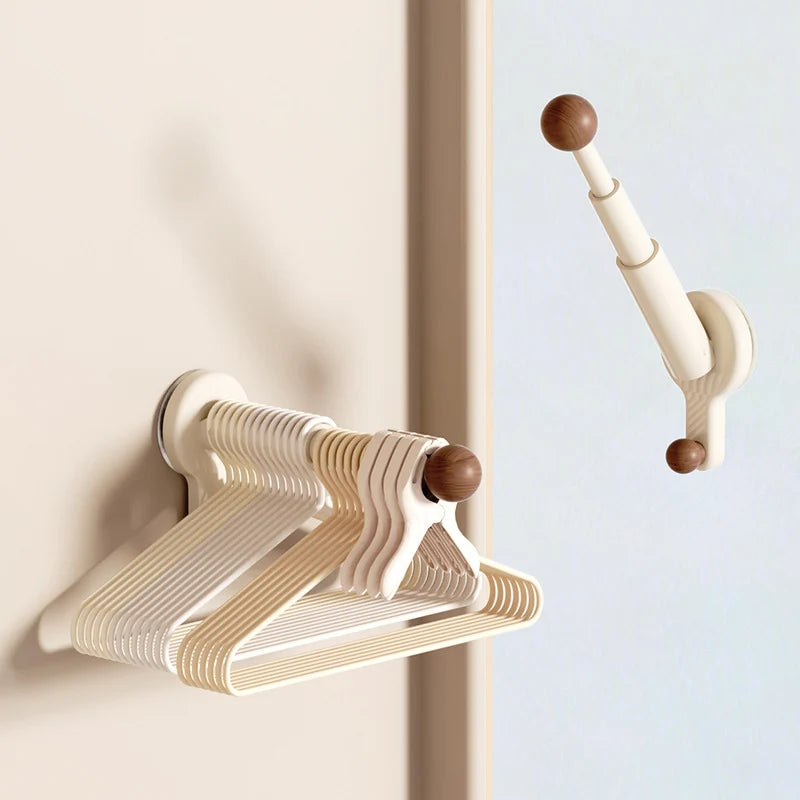 Wall-Mounted Laundry Hanger Extendable No-Drill Installation