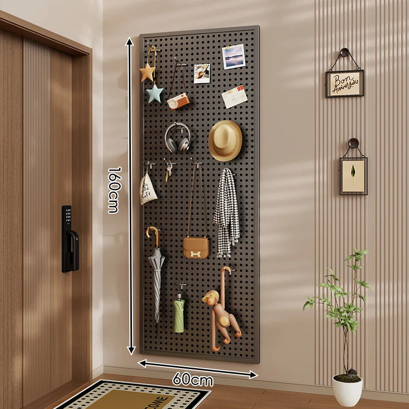 Wall-Mounted Pegboard Organizer Modular Grid 10 Hooks Included