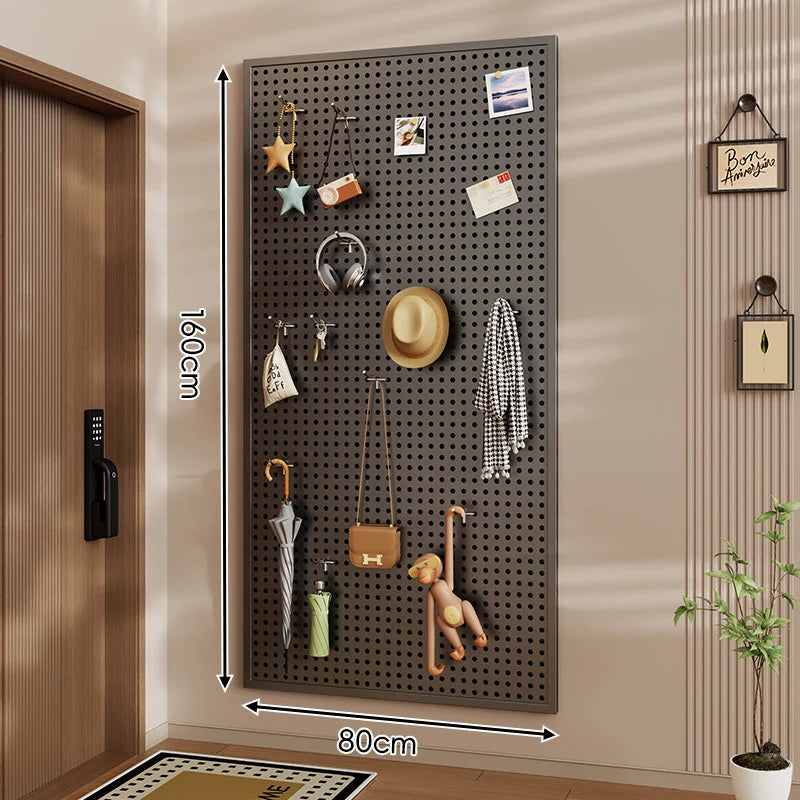 Wall-Mounted Pegboard Organizer Modular Grid 10 Hooks Included