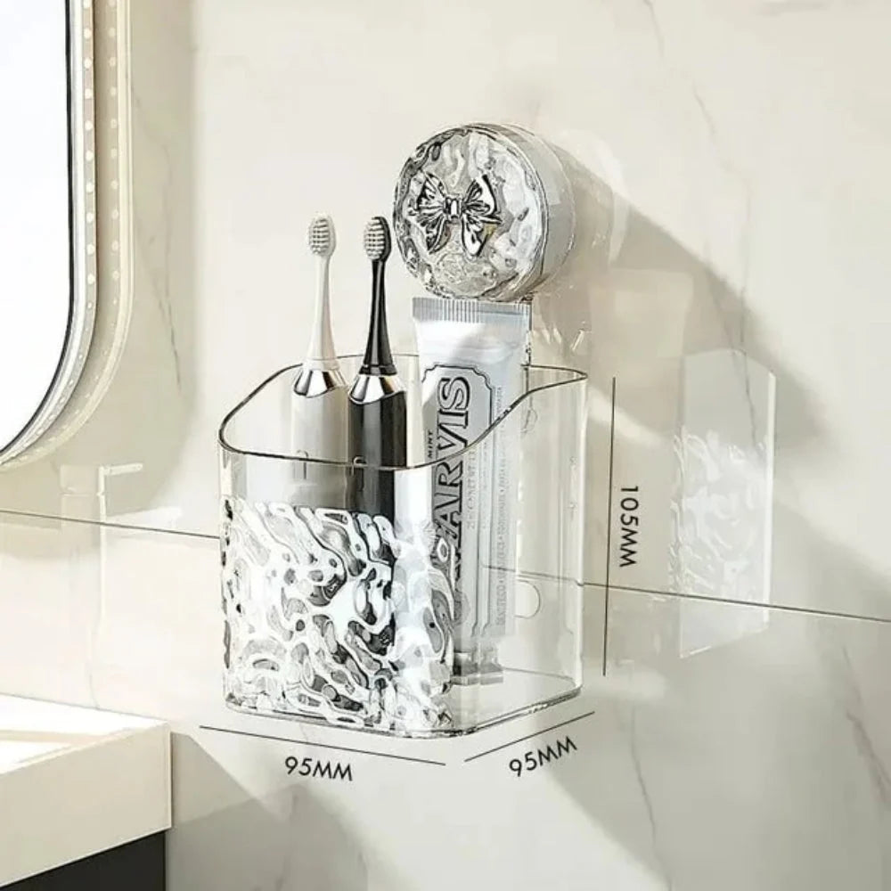 Wall-Mounted Storage Basket Open-Front Space-Saving