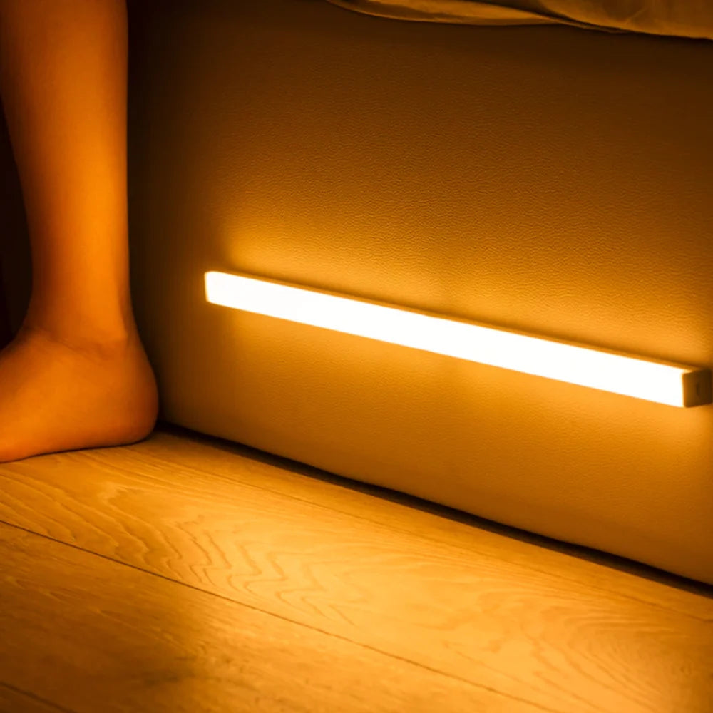 Wall Night Light Motion Sensor Slim Bar USB Rechargeable