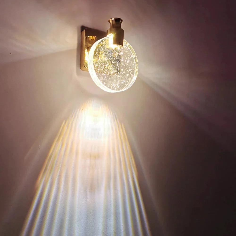 Wall Sconce Cordless Teardrop Glass Shade