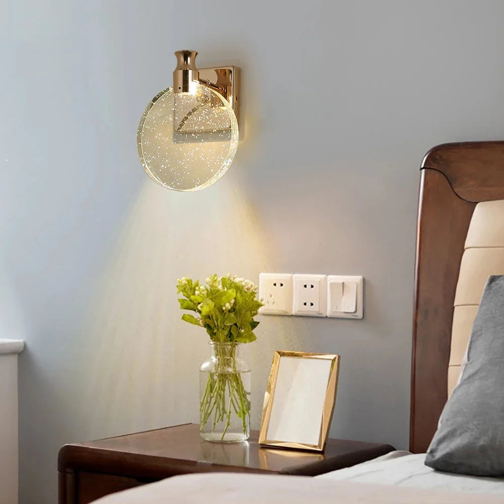 Wall Sconce Cordless Teardrop Glass Shade