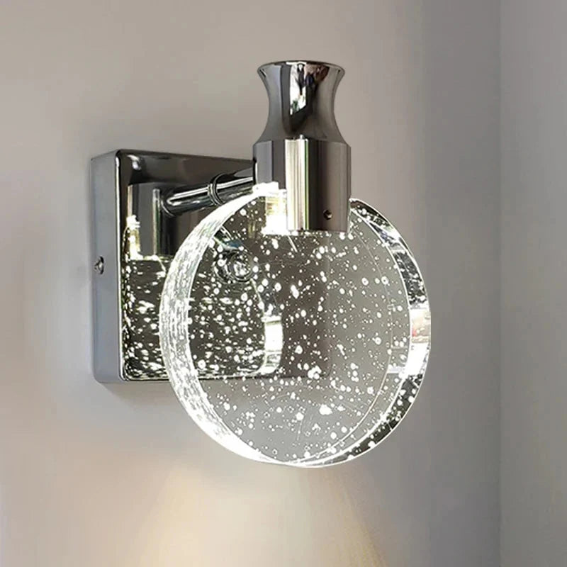 Wall Sconce Cordless Teardrop Glass Shade