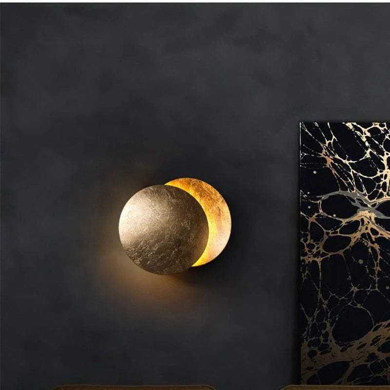 Wall Sconce Eclipse Overlap Design Integrated LED