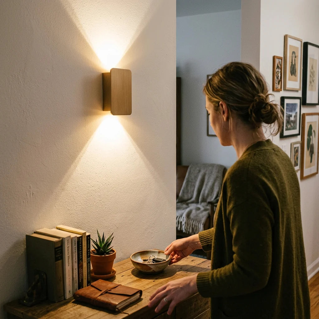 Wall Sconce Indirect Up & Down Shallow Projection Fingerprint-Resistant