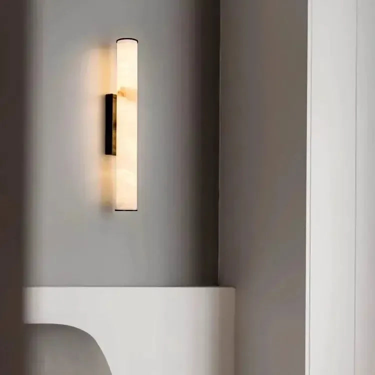 Wall Sconce Marble Copper-Look Finish Warm White LED