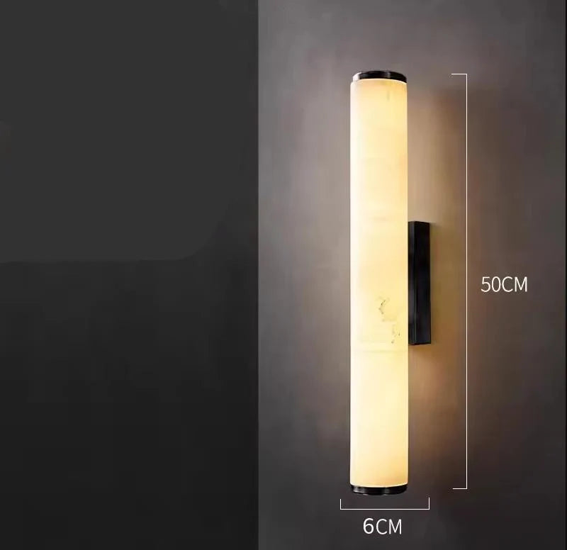 Wall Sconce Marble Copper-Look Finish Warm White LED
