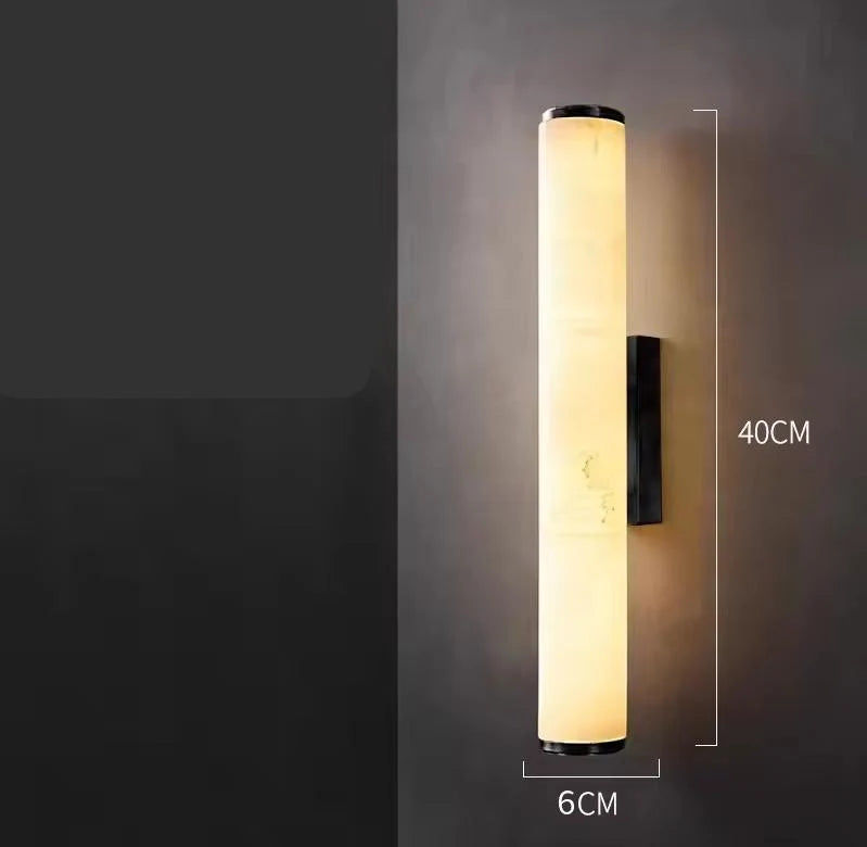 Wall Sconce Marble Copper-Look Finish Warm White LED