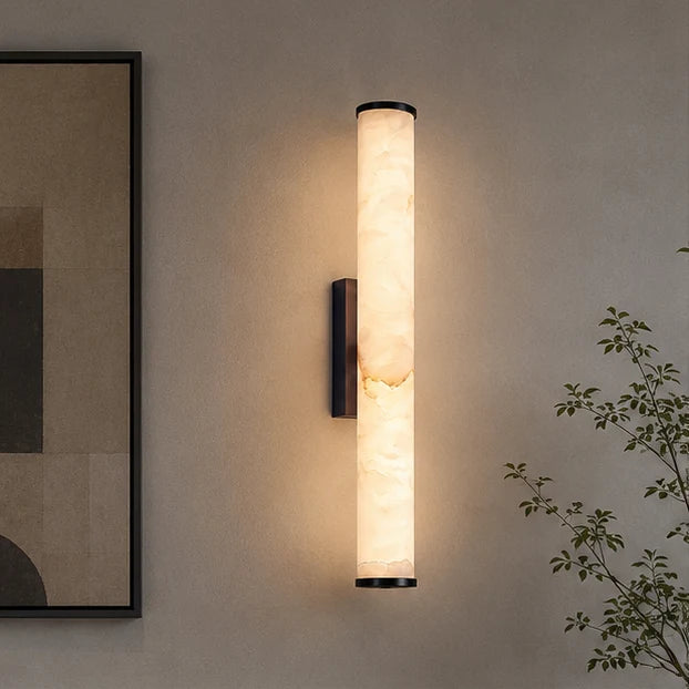Wall Sconce Marble Copper-Look Finish Warm White LED