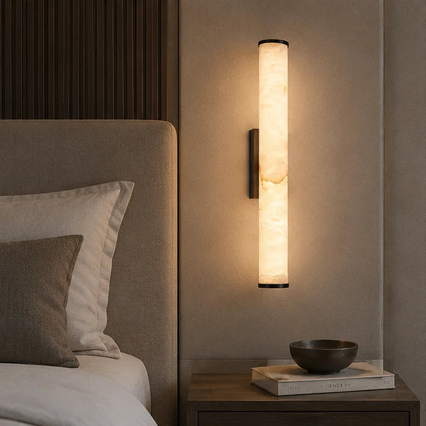 Wall Sconce Marble Copper-Look Finish Warm White LED